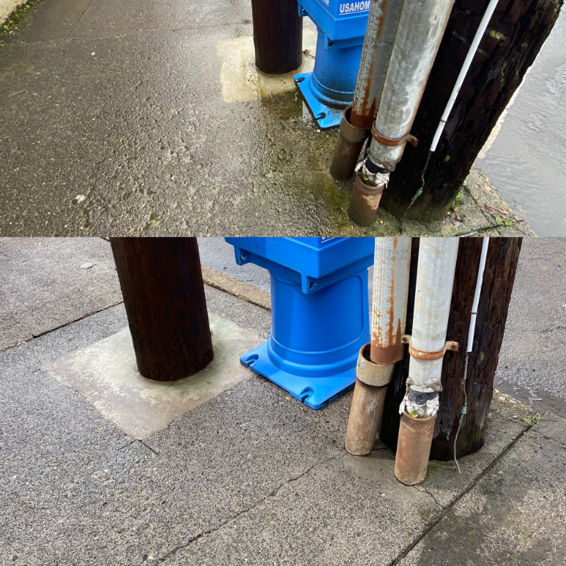 Pressure Washing in Downtown Camas, WA